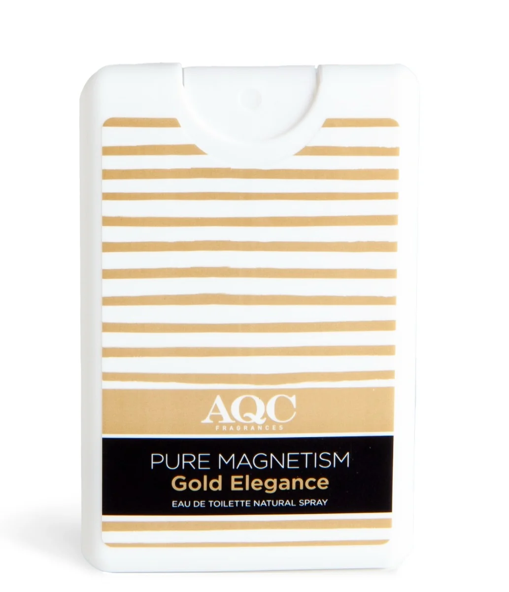 Apa de toaleta de buzunar Pure Magnetism Gold Elegance, 20ml, AQC Fragances