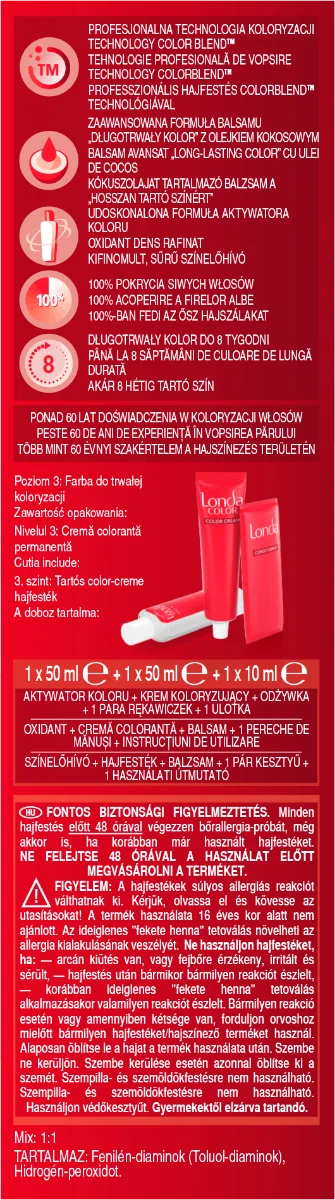 Vopsea de par permanenta 5/46 Rosu Rubin, 110ml, Londa Professional 