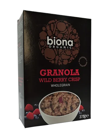 Granola cu fructe de padure crunchy bio, 375g, Biona Organic