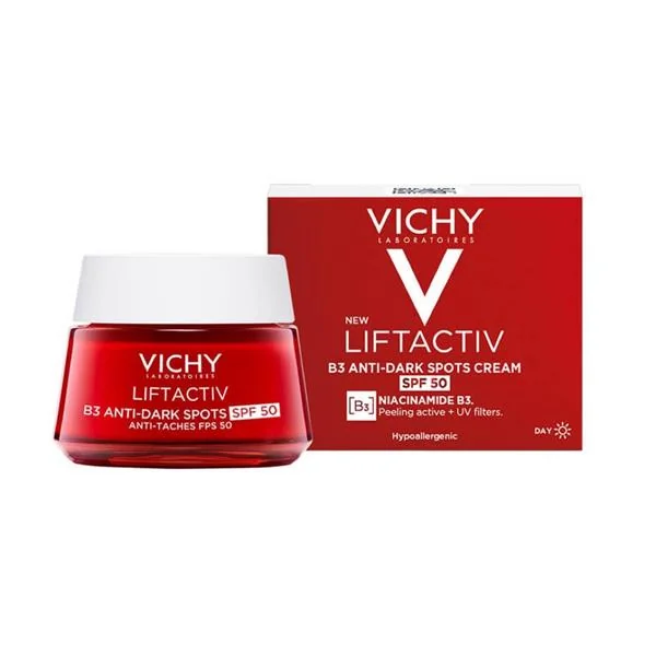 Crema de zi pentru corectarea tenului cu pete pigmentare B3 Liftactiv Specialist SPF50, 50ml, Vichy 