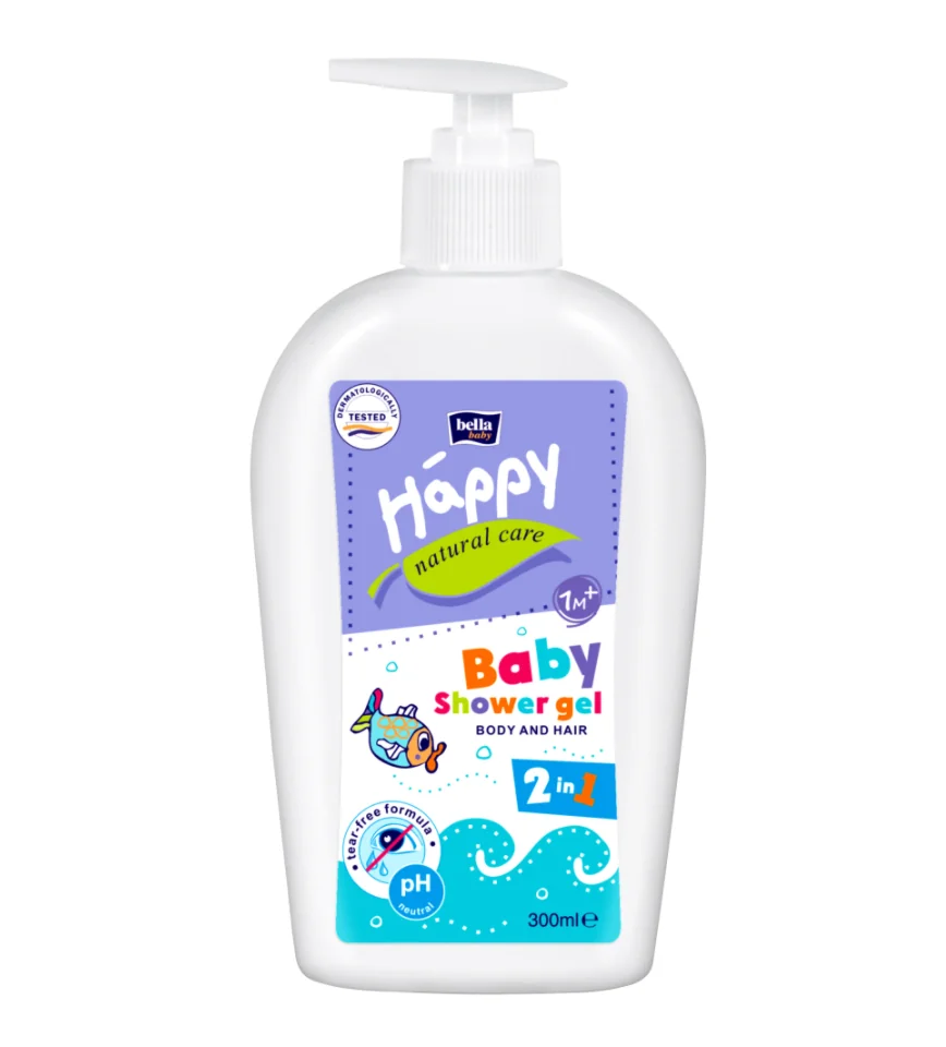 Gel de dus Happy Natural Care, 300ml, Bella Baby