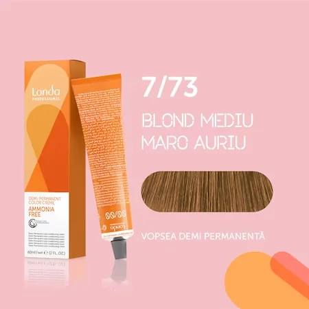 Vopsea de par demi permanenta fara amoniac 7/73, 60ml, Londa Professional 