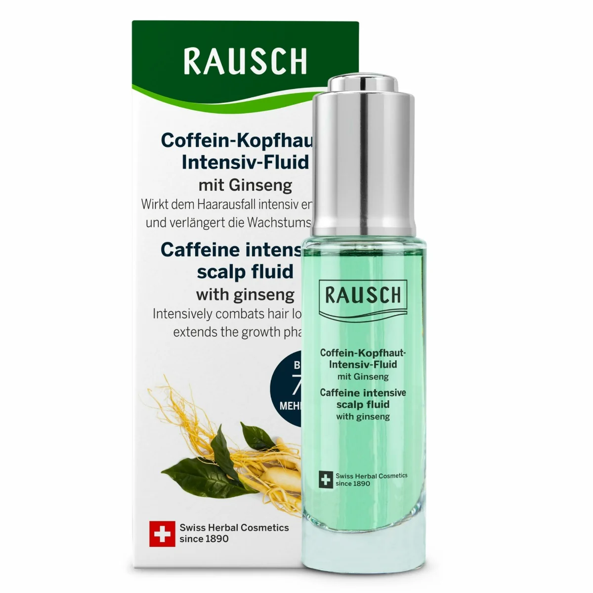 Fluid intensiv pentru scalp cu cafeina si ginseng, 30ml, Rausch 