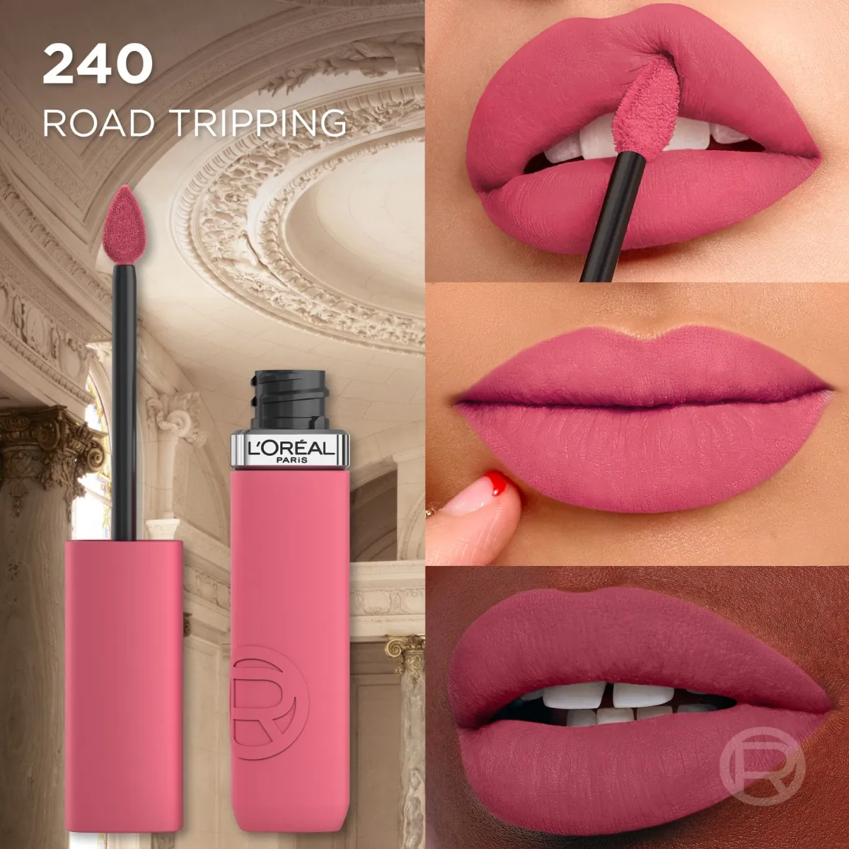 Ruj lichid mat rezistent la transfer Infaillible Matte Resistance 240 Road Tripping, 5ml, L'Oreal Paris 