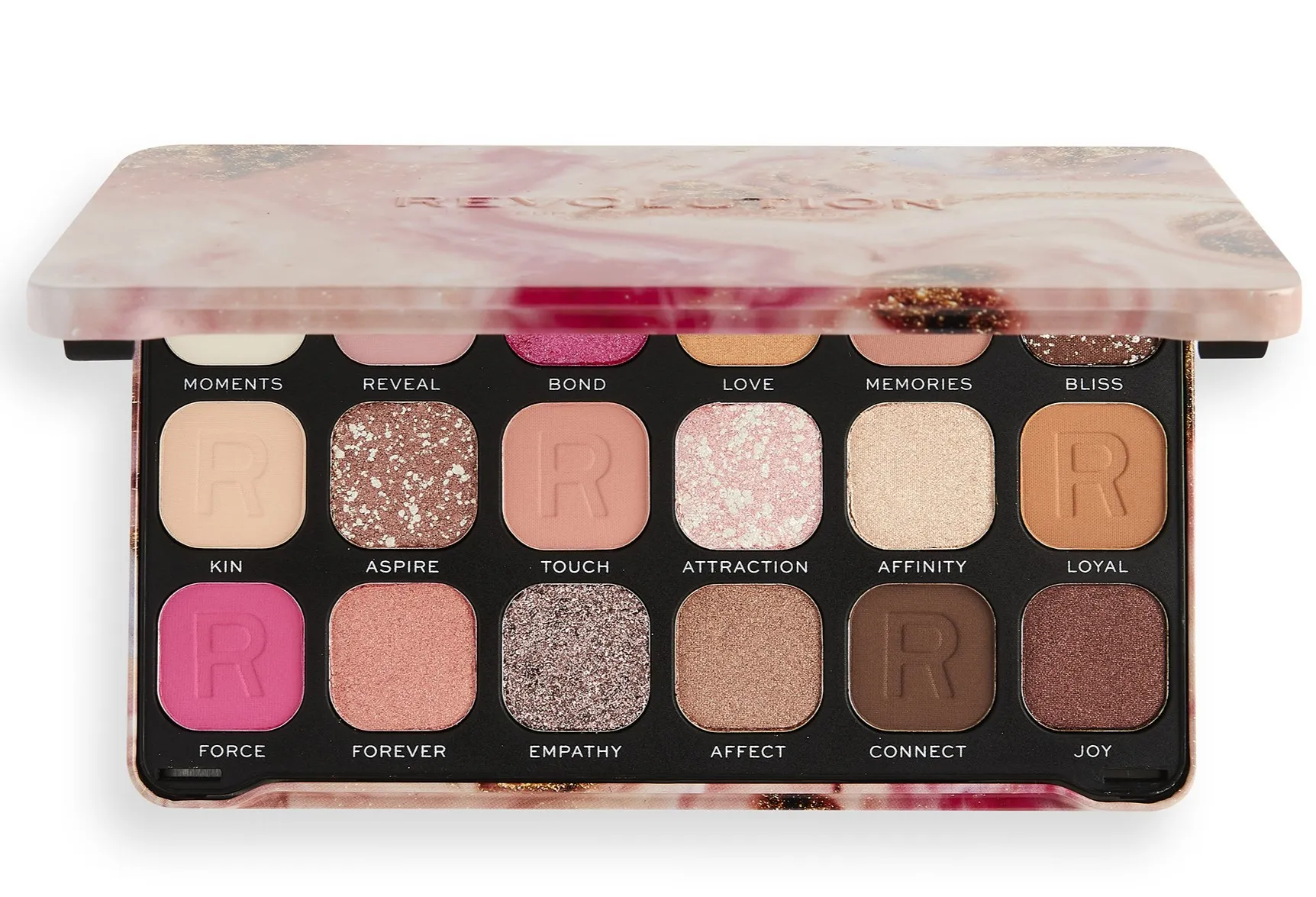 Paleta de farduri de pleoape Forever Flawless Affinity, 19.8g, Makeup Revolution 