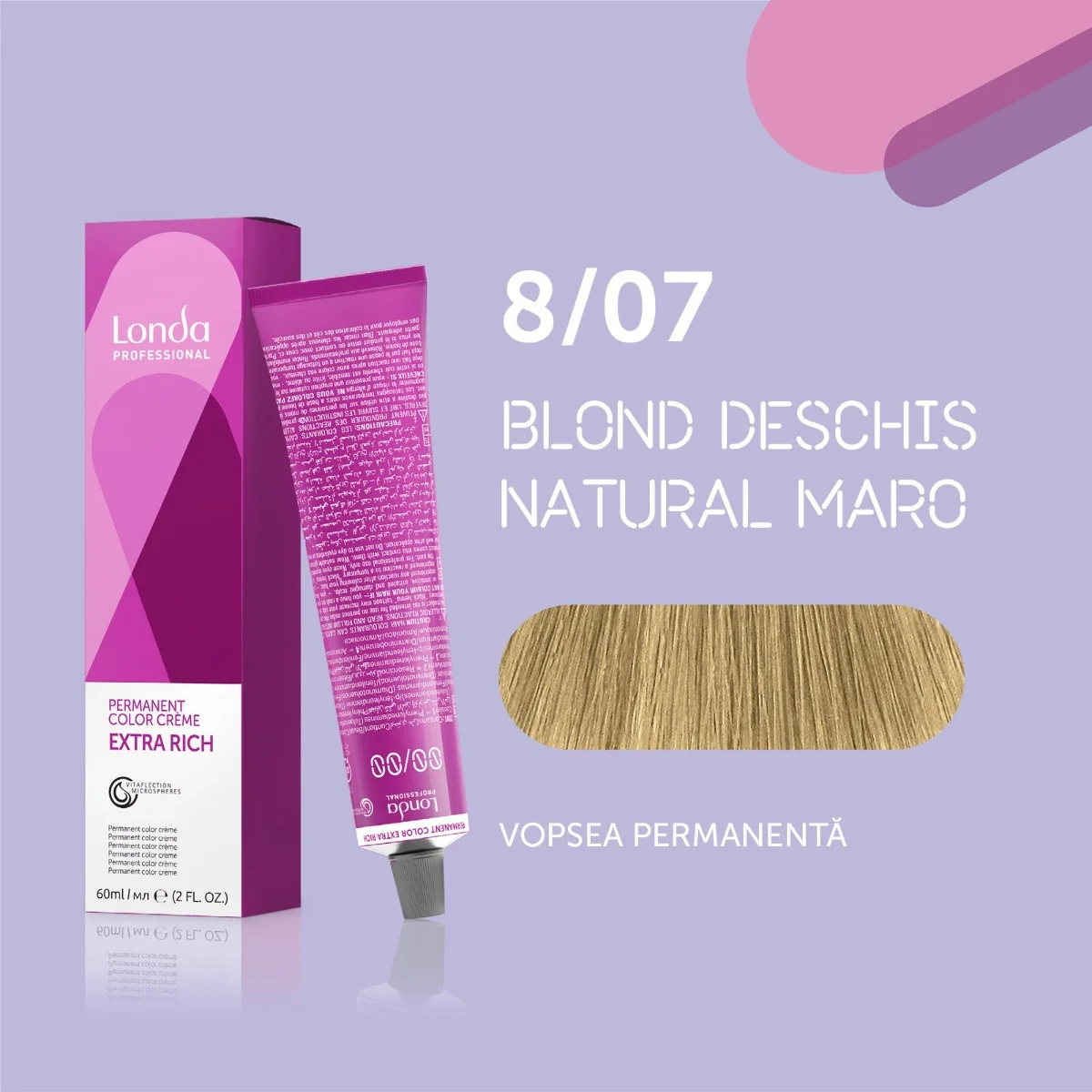 Vopsea permanenta 8/07 Extra Rich, 60ml, Londa Professional 