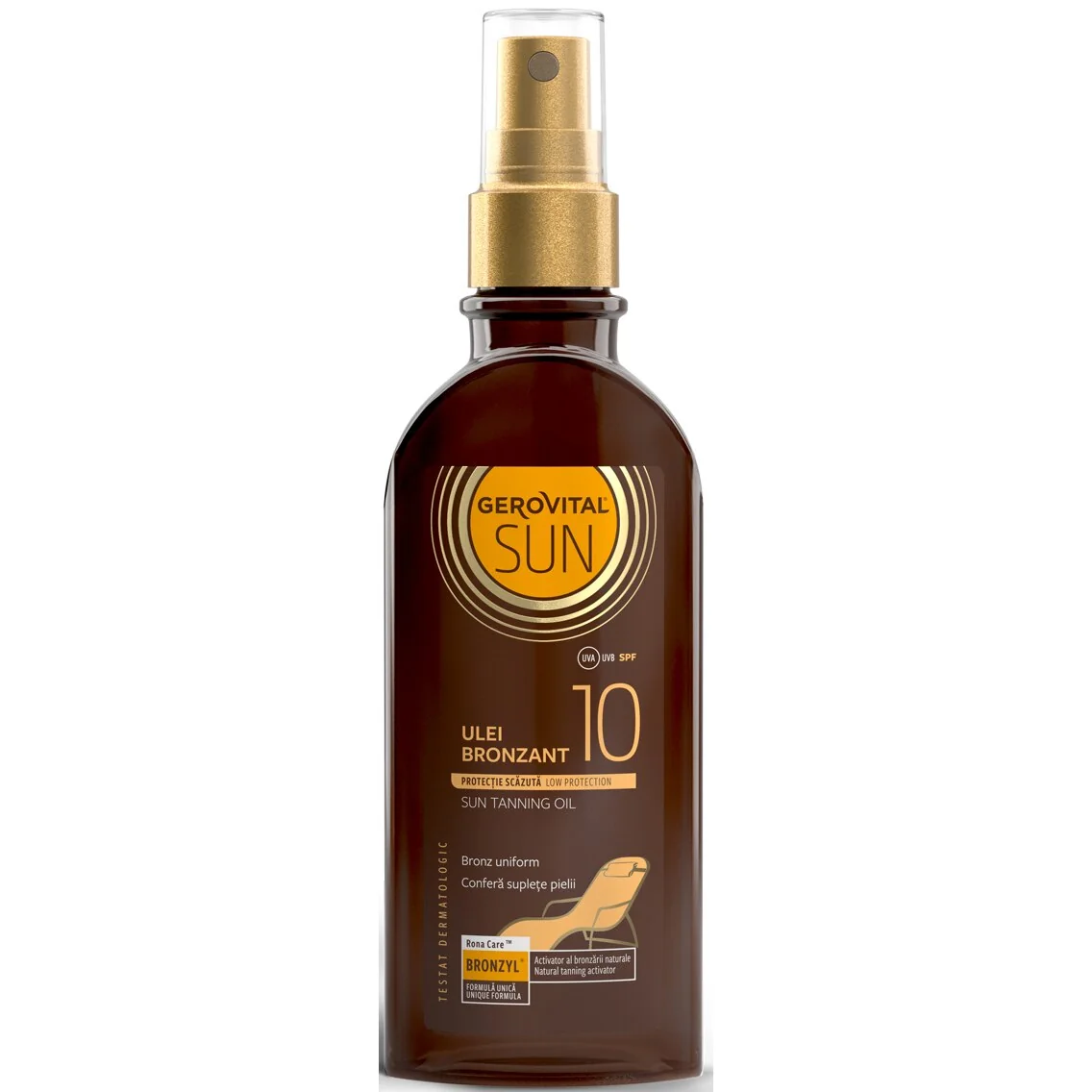 Ulei bronzant SPF10 Sun, 150ml, Gerovital