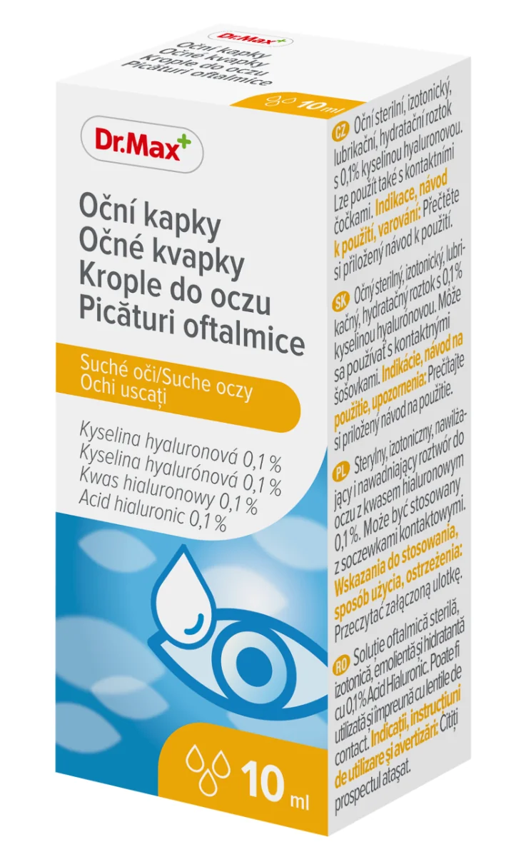 Dr. Max Picaturi oftalmice pentru ochi uscati 0,1% HA, 10ml