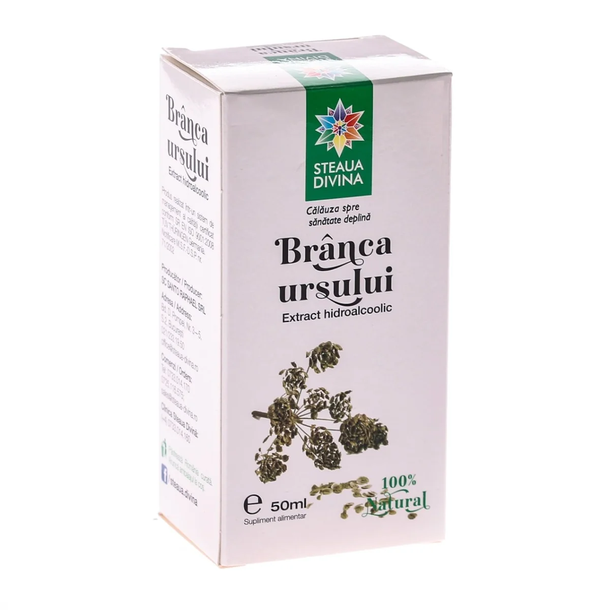 Tinctura de Branca ursului, 50ml, Steaua Divina