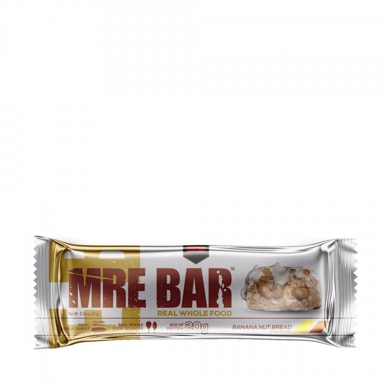 Baton proteic cu aroma de paine cu nuci si banane MRE Bar, 67g, Redcon1