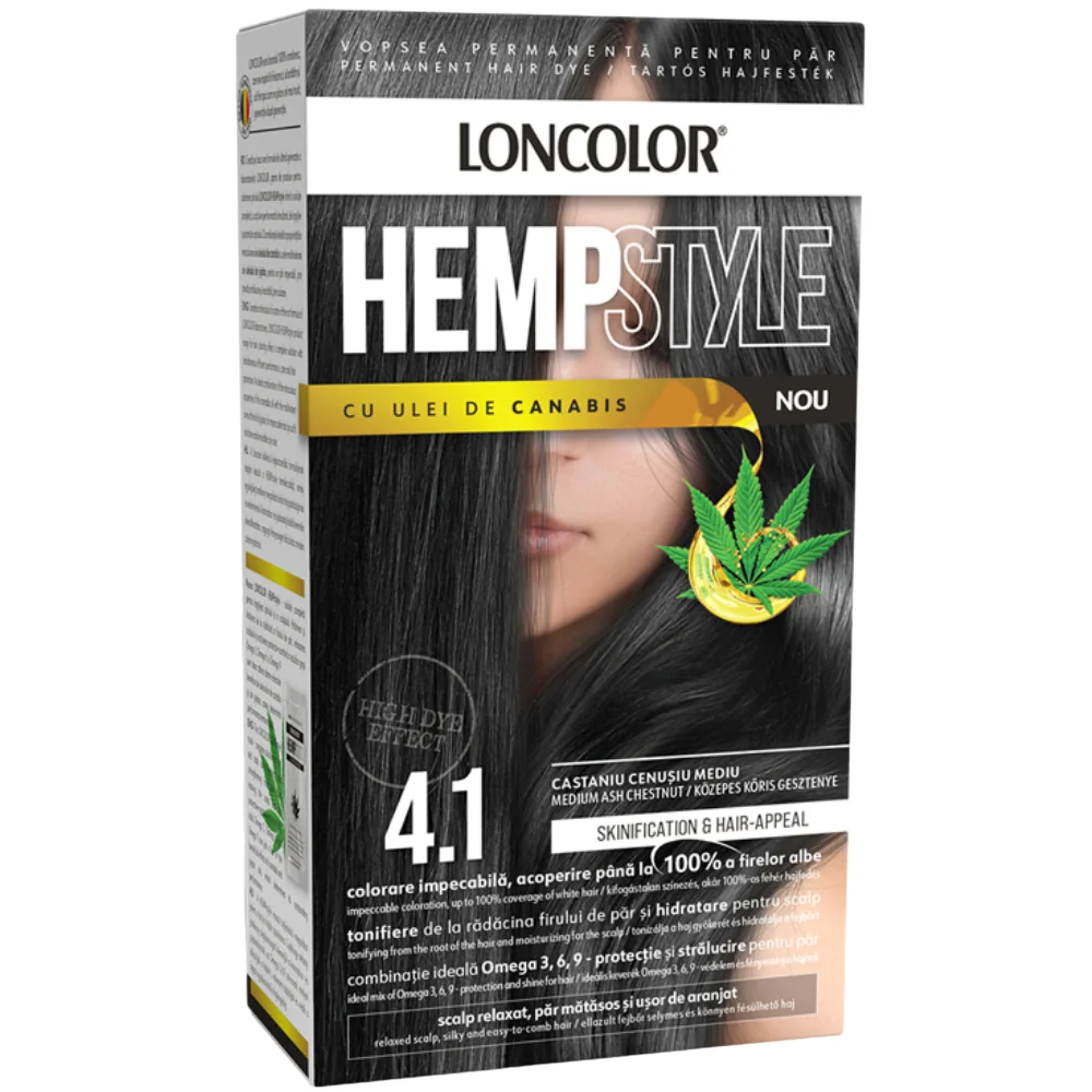 Vopsea de par permanenta Hempstyle Nr. 4.1, 110ml, Loncolor