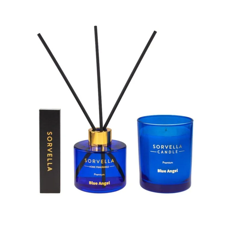 Set Aromatizator 120ml + Lumanare parfumata 170g Blue Angel, Sorvella 