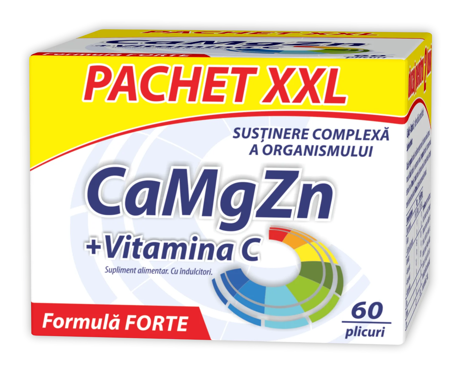 CaMgZn + Vitamina C, 60 plicuri, Zdrovit