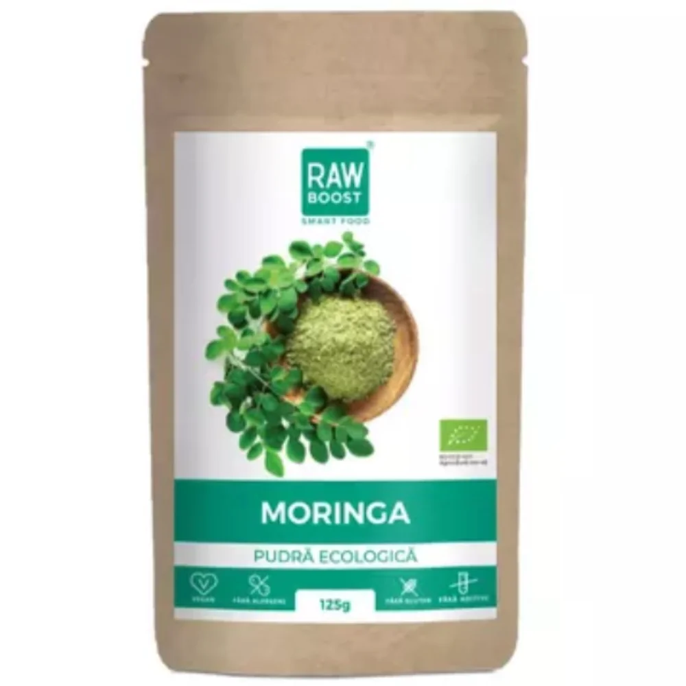 Moringa ecologica pudra, 125g, Rawboost