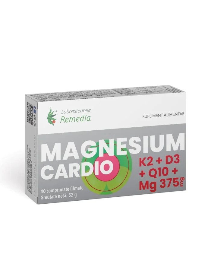 Magnesium Cardio, 40 comprimate filmate, Laboratoarele Remedia