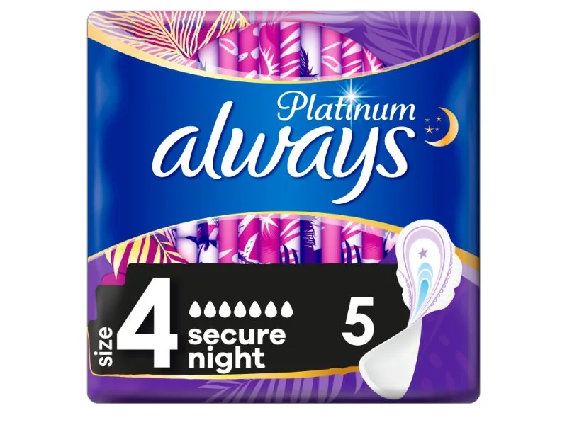 Absorbante Platinum Night Ultra, 5 bucati, Always