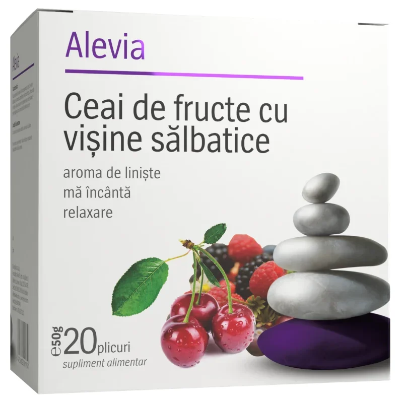 Ceai de fructe cu visine salbatice, 20 plicuri, Alevia