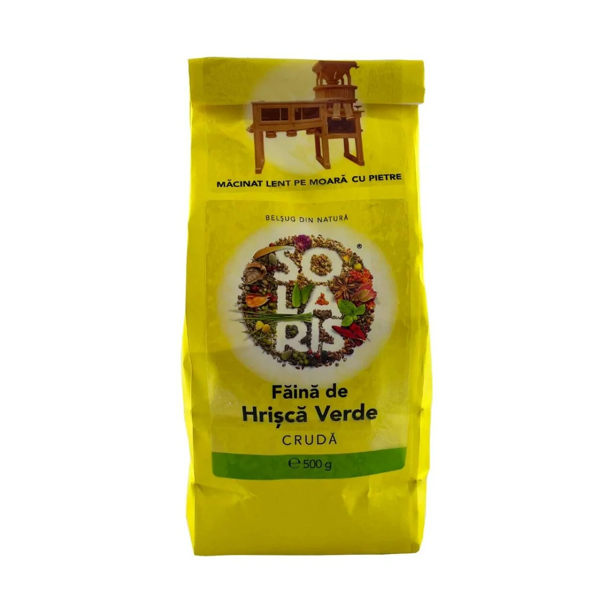 Faina de hrisca verde cruda, 500g, Solaris