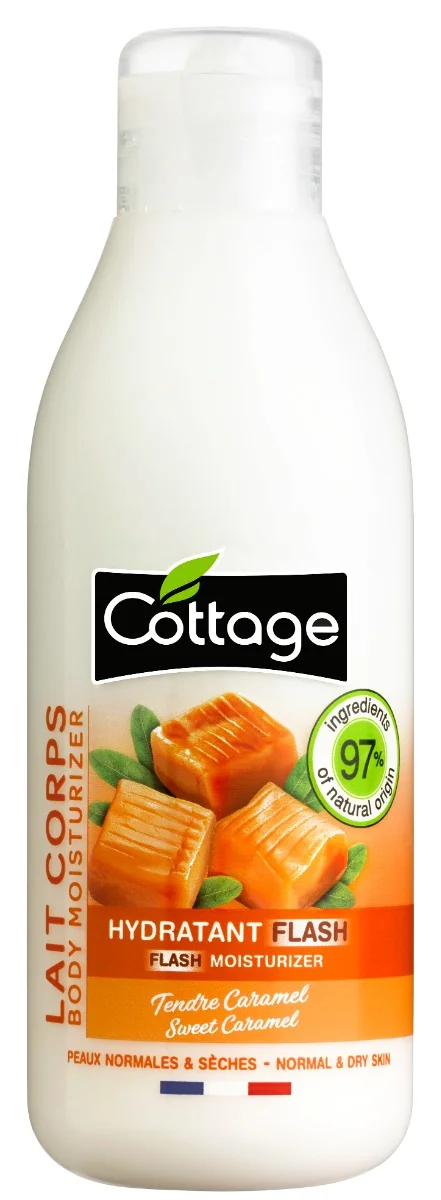 Lapte de corp hidratant cu aroma de caramel, 200ml, Cottage