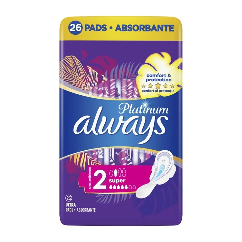 Absorbante Platinum Super, 26 bucati, Always