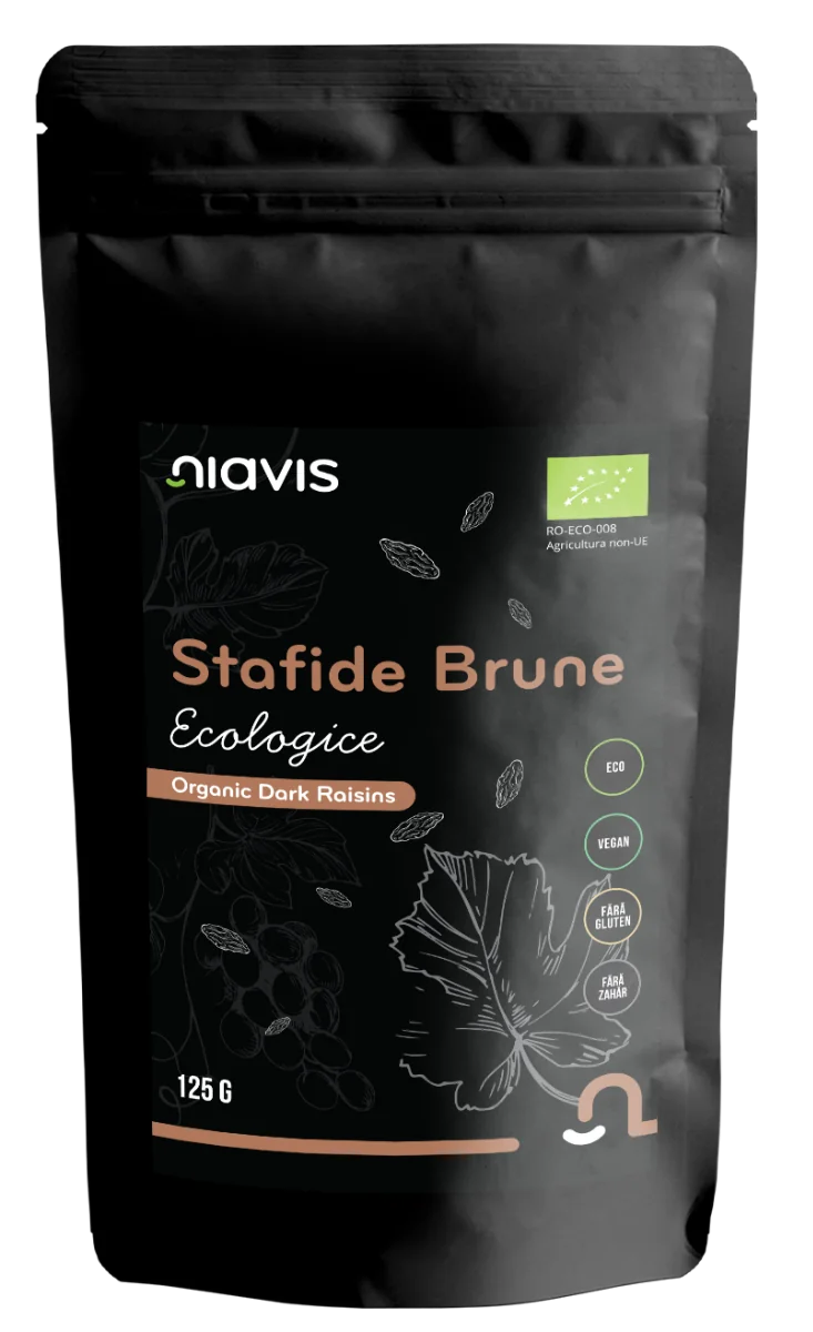 Stafide brune ecologice, 125g, Niavis