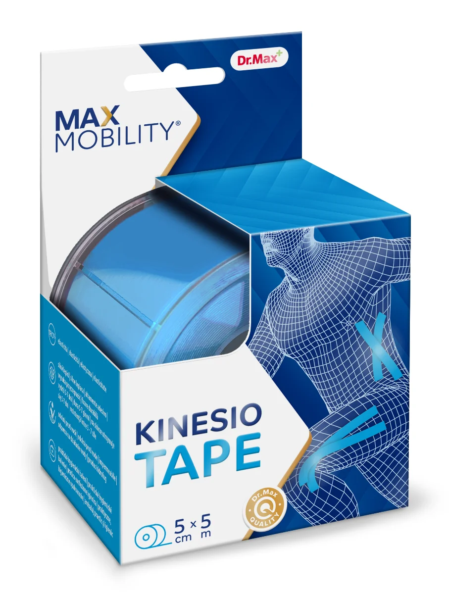 Dr. Max Banda Kinesio albastra 5cm x 5cm, 1 bucata