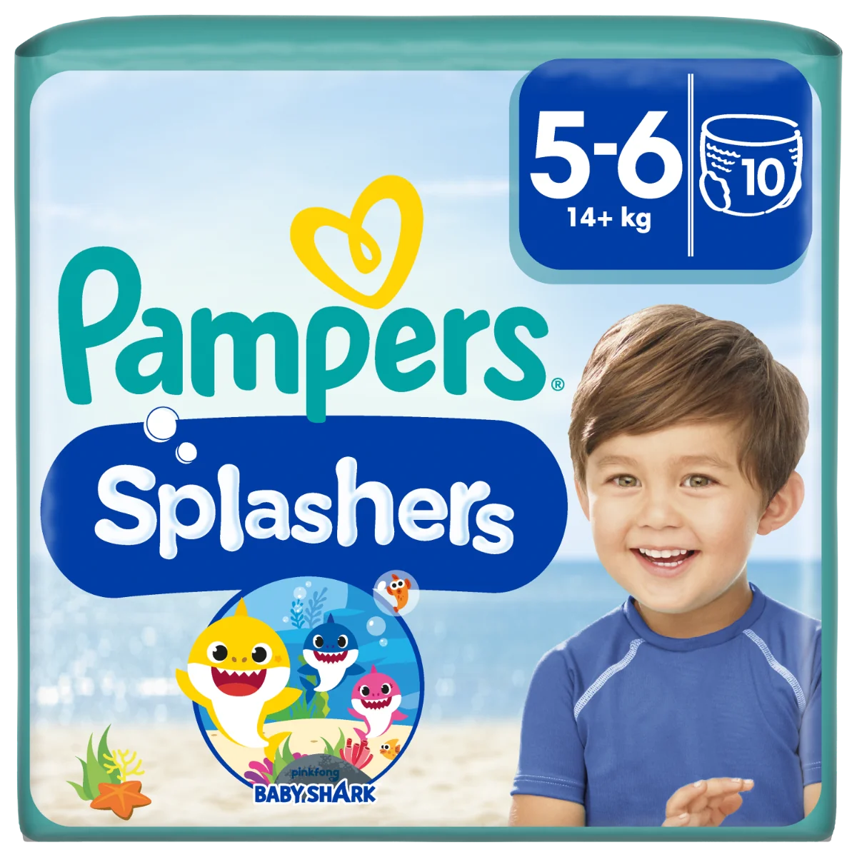 Chilotei pentru apa Splash marimea 5-6 pentru +14kg, 10 bucati, Pampers 