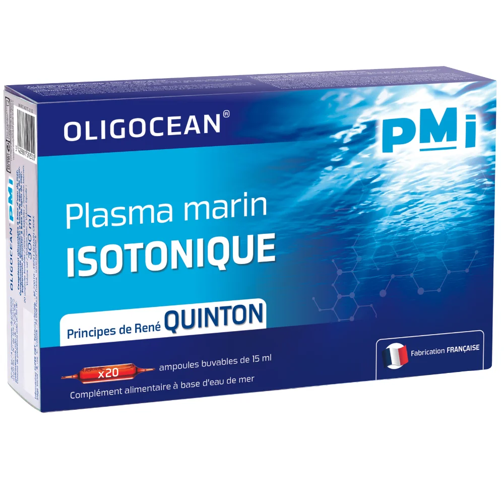 Plasma marina Quinton Izotonic 15ml, 20 fiole buvabile, Oligocean