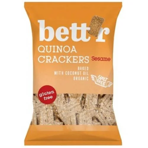 Crackers din quinoa cu susan fara gluten Bio, 100g, Bettr