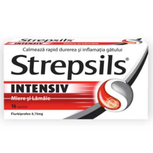 Strepsils Intensiv miere si lamaie, 16 pastile, Reckitt Benckiser