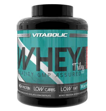 Whey Trilogy Standard cu aroma de Capsuni, 2kg, Vitabolic