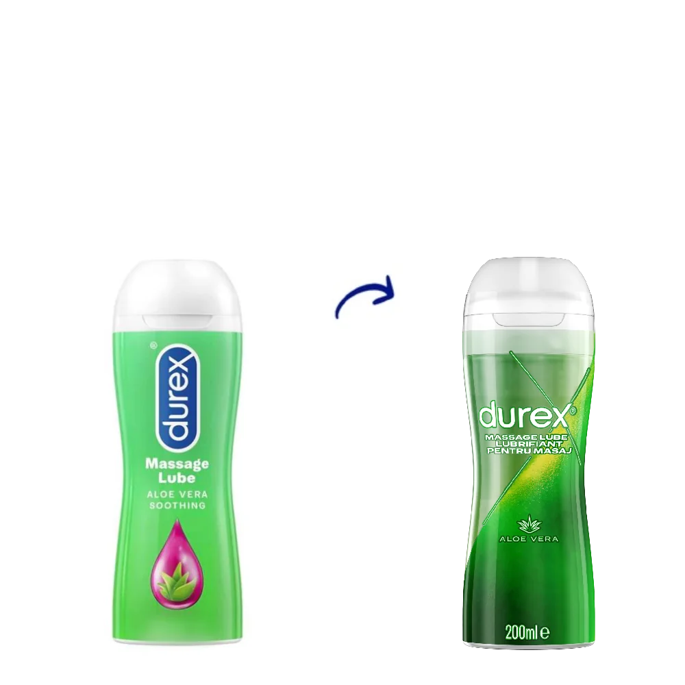 Gel lubrifiant pentru masaj 2 in 1 cu aloe vera, 200ml, Durex 