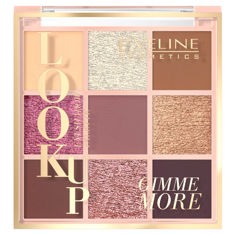 Paleta de farduri cu 9 culori Look Up Gimme More, 10.8g, Eveline Cosmetics