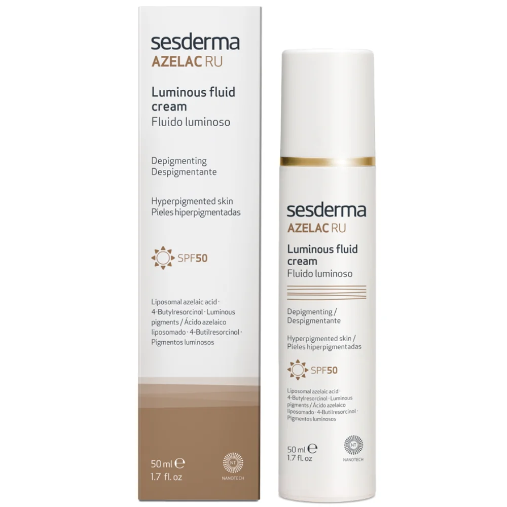 Fluid cu efect de luminozitate cu SPF 50 Azelac RU, 50ml, Sesderma 