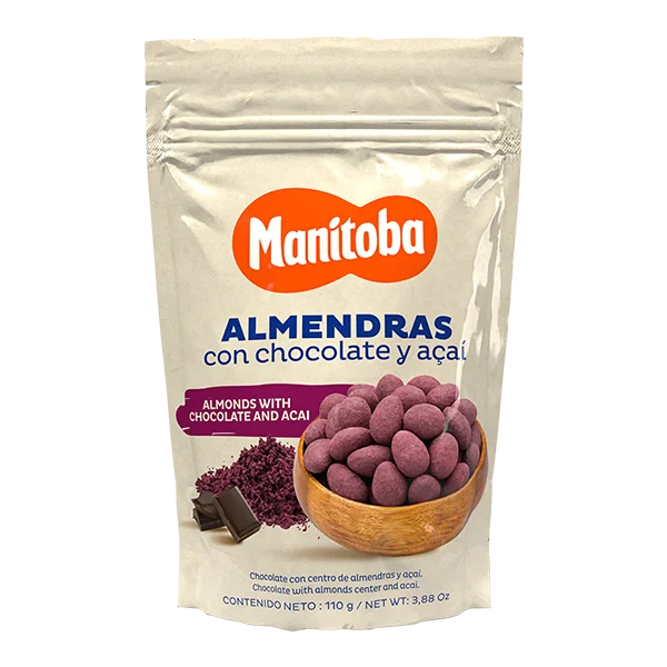 Migdale cu ciocolata si acai, 110g, Manitoba