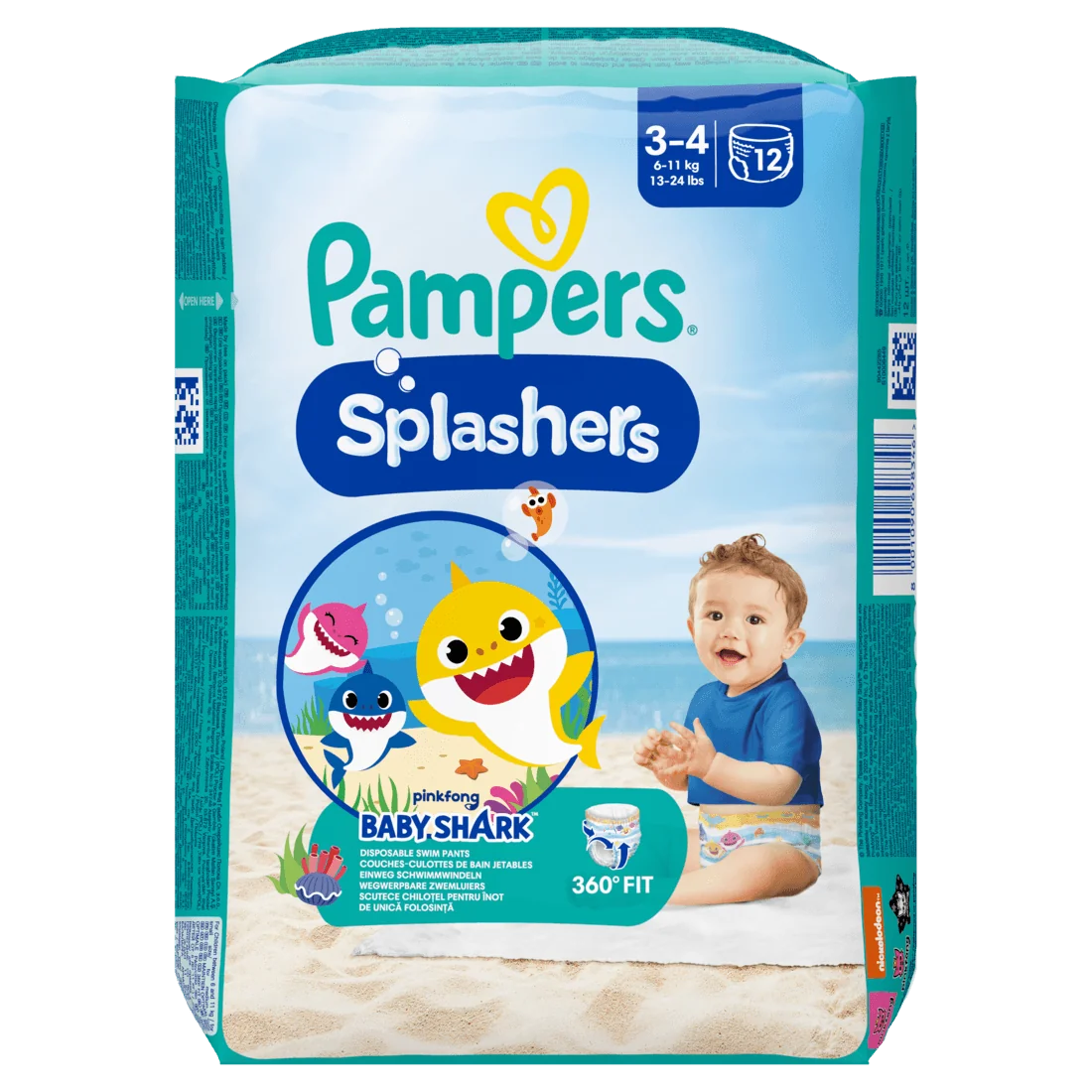 Scutece chilotel pentru apa, Marimea3, 6-11kg, 12bucati, Pampers