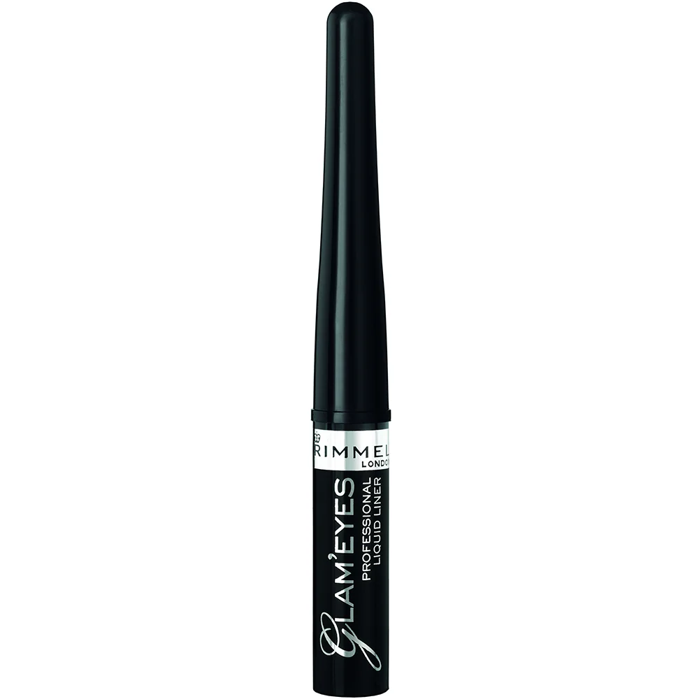 Tus de ochi lichid Glam'Eyes 001 Black Glamour, 3.5ml, Rimmel London