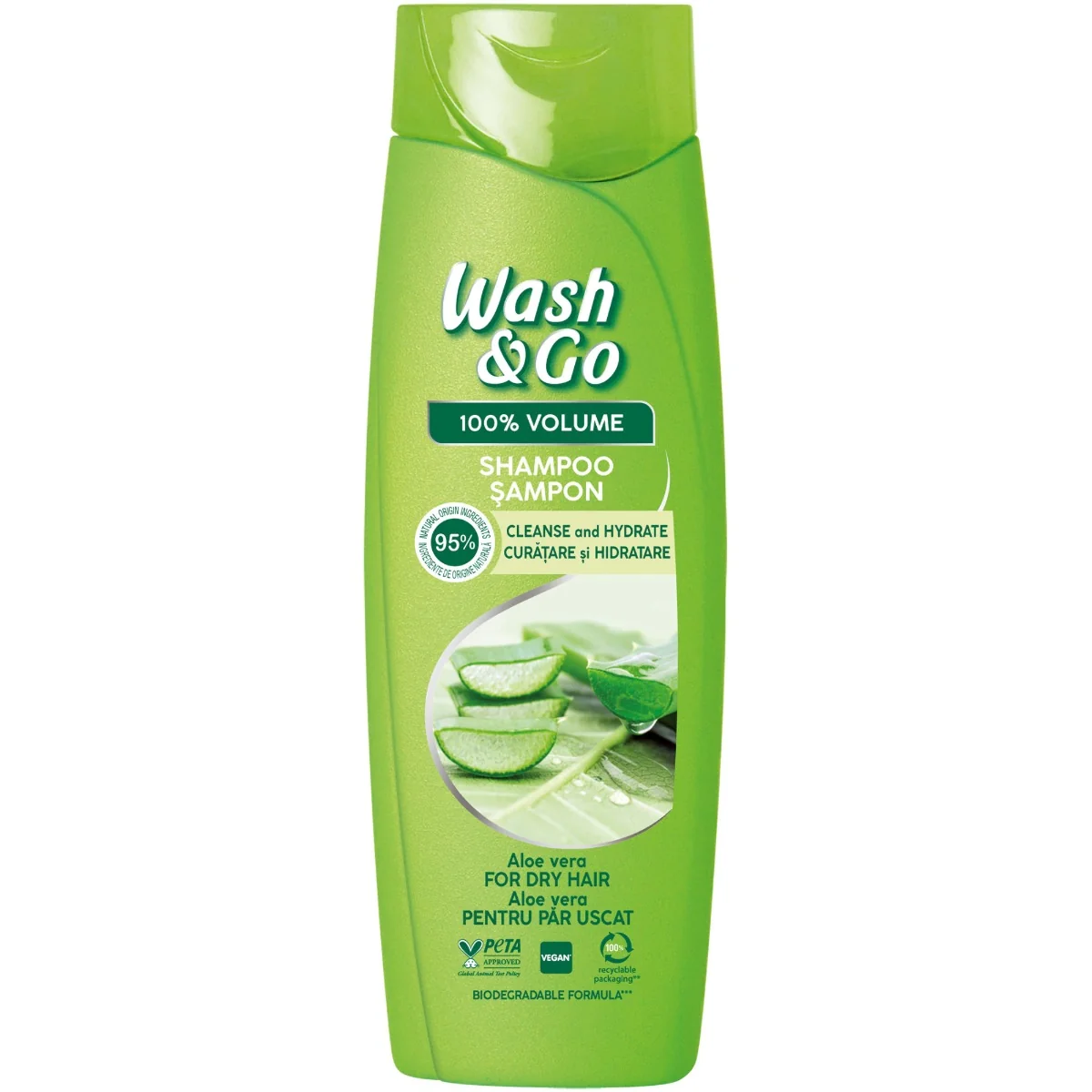 Sampon cu aloe vera, 360ml, Wash&Go