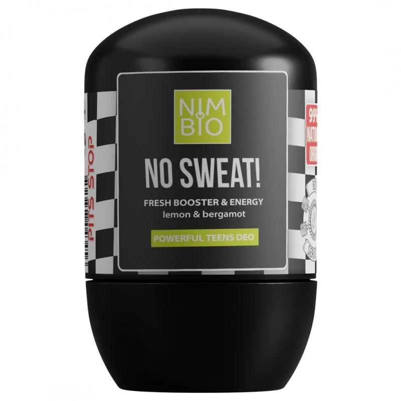 Deodorant natural roll-on pentru adolescenti No Sweat, 50ml, Nimbio