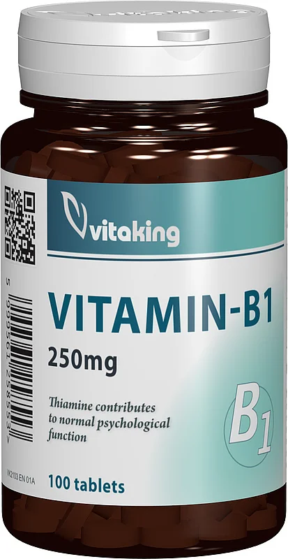 Vitamina B1 Tiamina 250mg, 100 comprimate, Vitaking