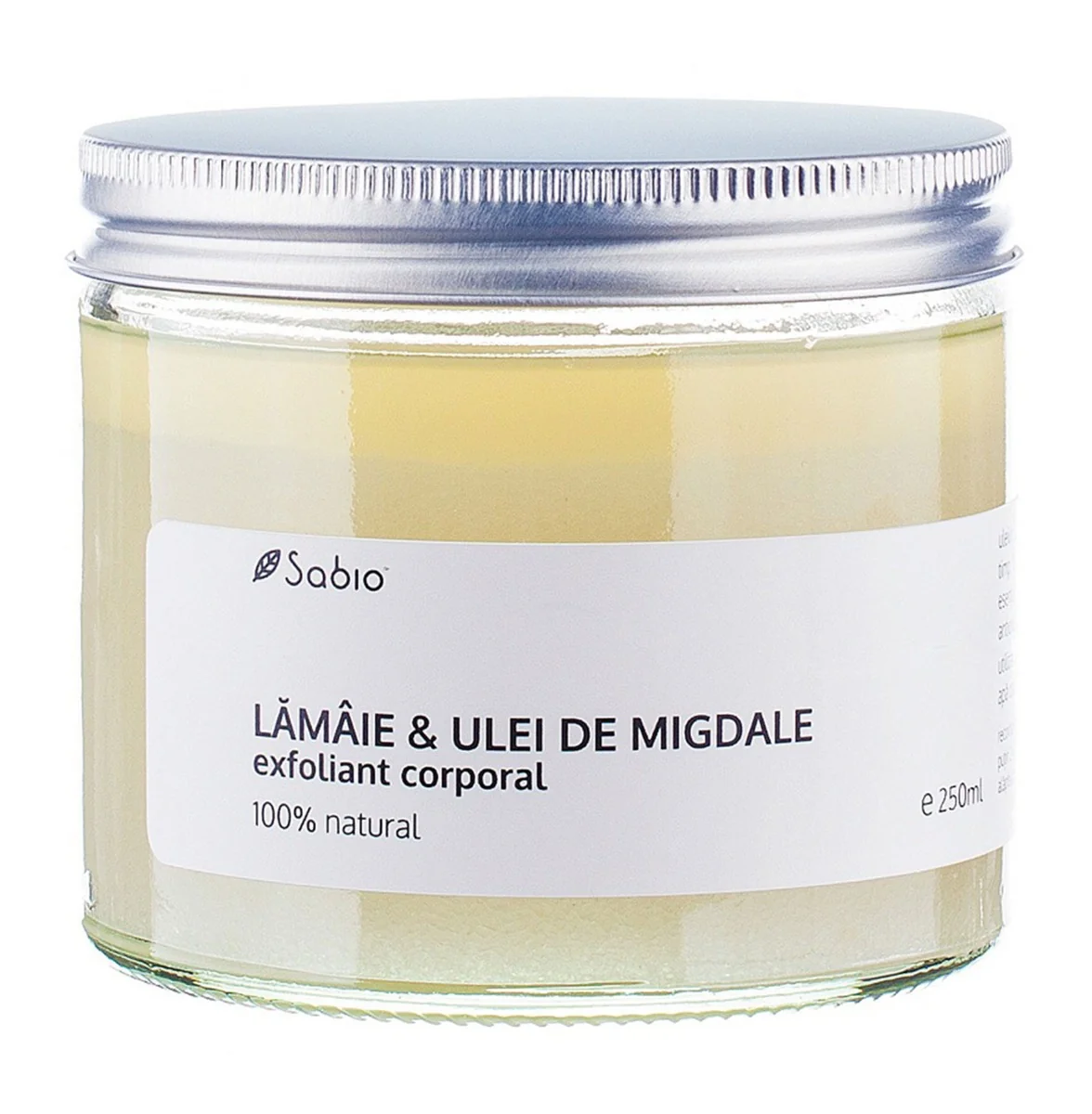 Exfoliant cu lamaie si ulei de migdale, 250ml, Sabio