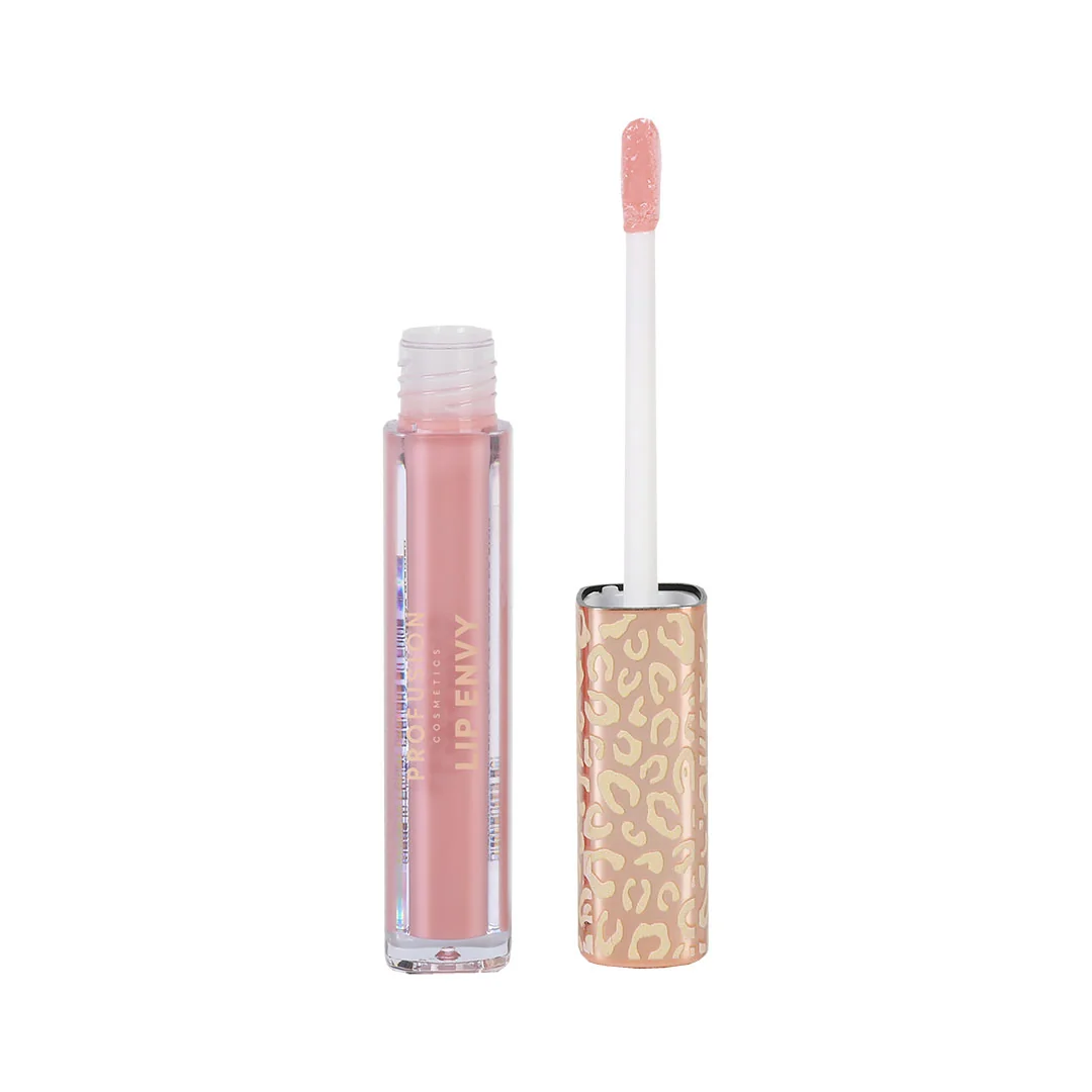 Set Luciu de buze 3.5ml + Creion de buze satinat Envy Pink Aura 0.3g, Profusion Cosmetics 