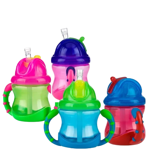 Pahar cu pai Vari Flo Flip It +12 luni, 240ml, Nuby