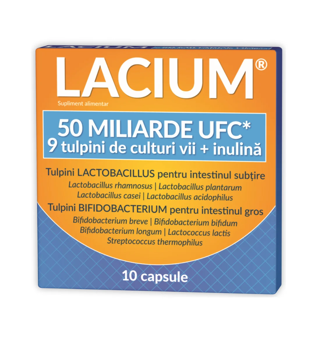 Lacium 50 miliarde UFC, 10 capsule, Zdrovit