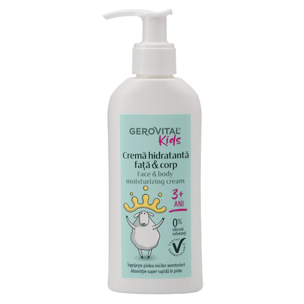 Crema hidratanta fata si corp Gerovital Kids, 150ml, Gerovital