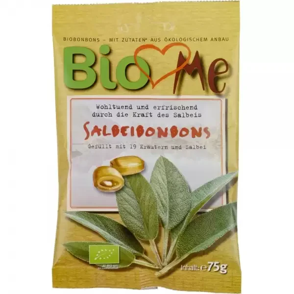 Bomboane ecologice cu salvie, 75g, Bio Loves Me 