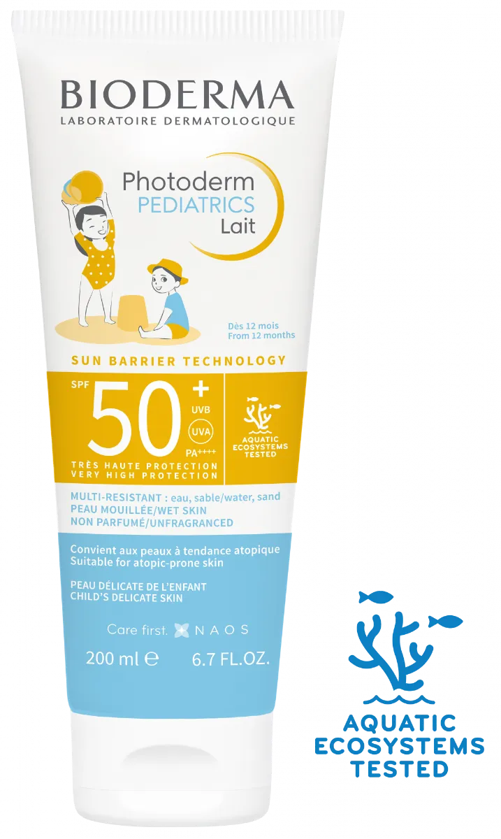 Lapte cu protectie solara pentru copii SPF50+ Photoderm Pediatrics, 100ml, Bioderma 