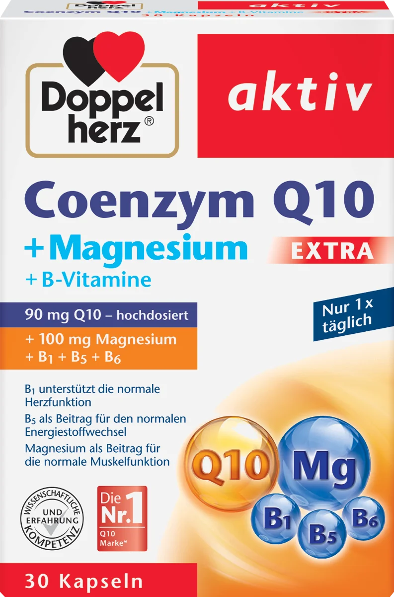 Coenzima Q10 Extra + Magneziu + B1 + B5 + B6, 30 capsule, Doppelherz