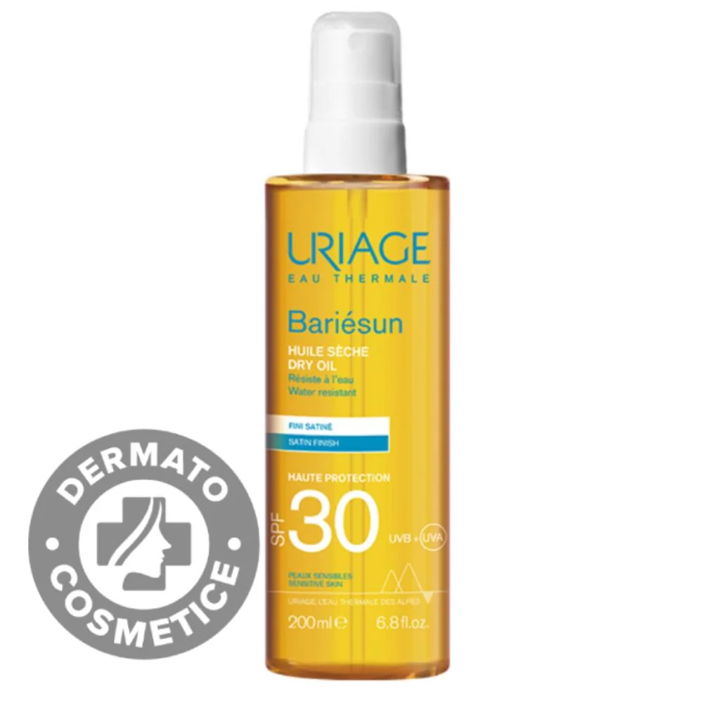 Ulei uscat cu protectie solara SPF 30 Bariesun, 200 ml, Uriage