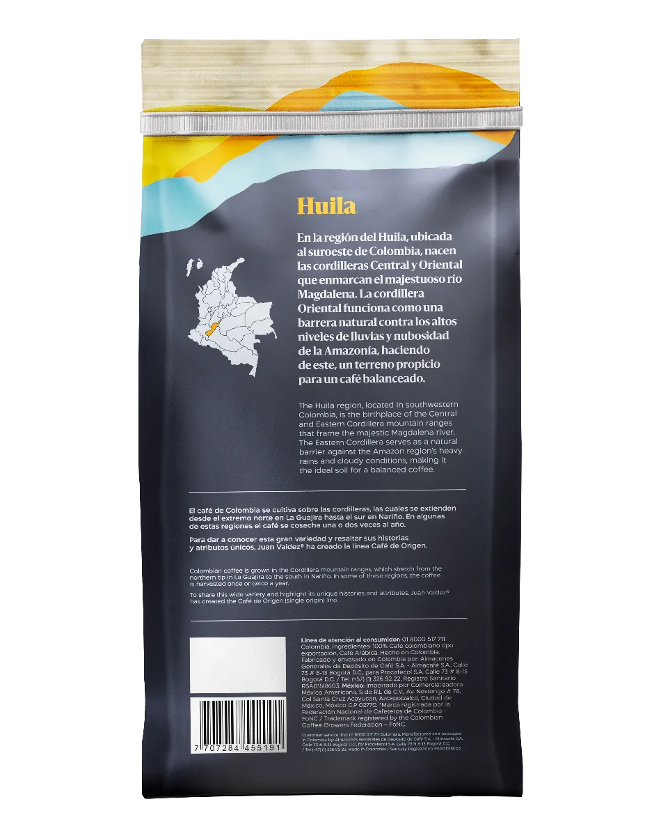 Cafea macinata Origine Huila, 454g, Juan Valdez 